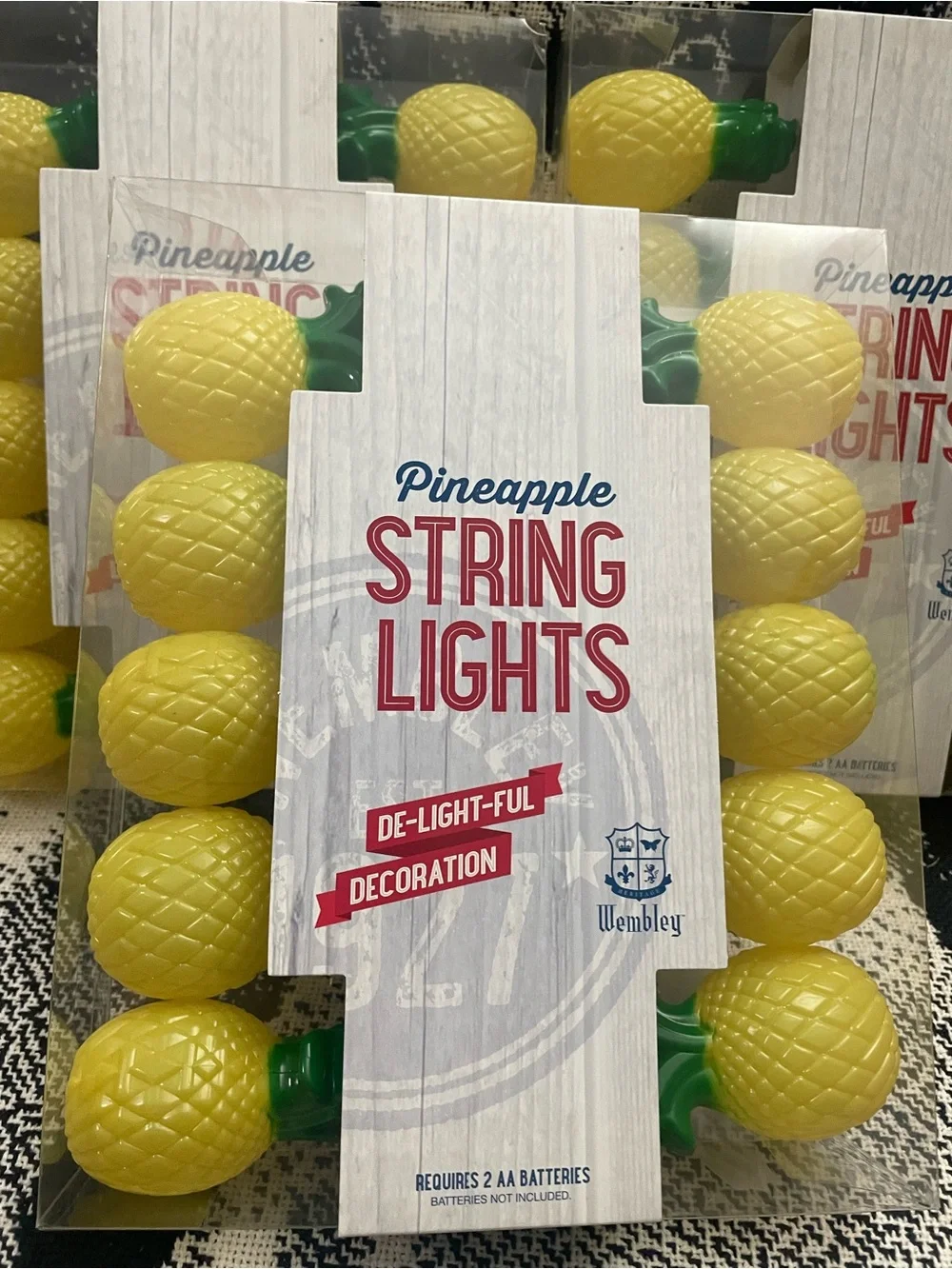 Lot of 3 Sets Wembley Pineapple String Lights De-Light-Ful Decoration NEW